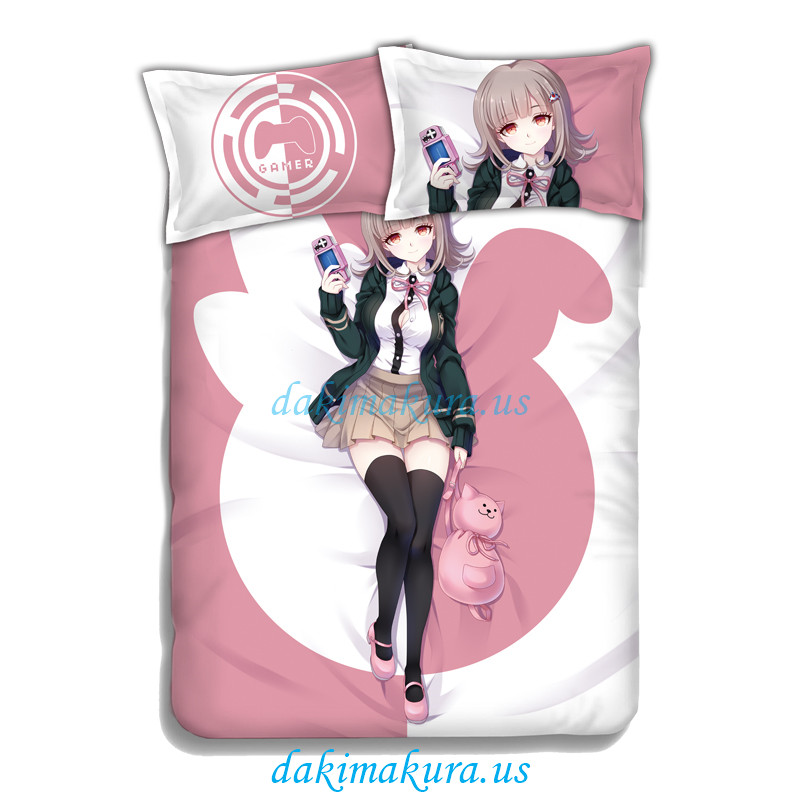 Nanami ChiaKi Anime 4 Pieces Bedding Sets,Bed Sheet Duvet Cover with Pillow Covers